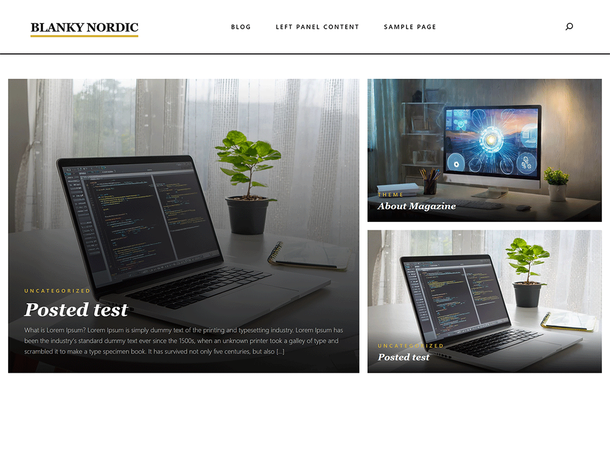 Blanky Nordic theme preview