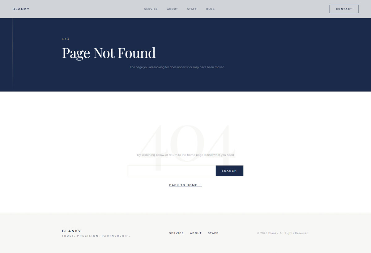 404 Error Page template preview