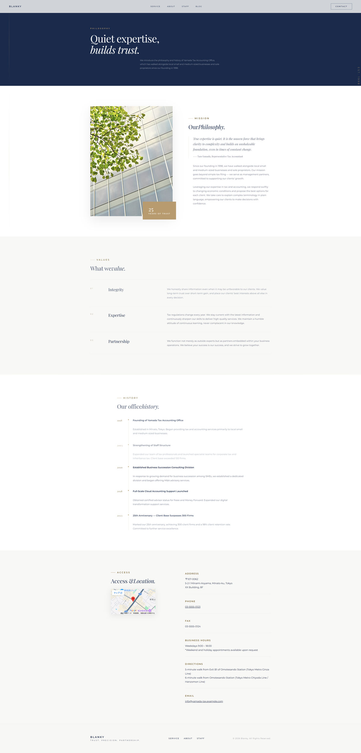 About Page template preview