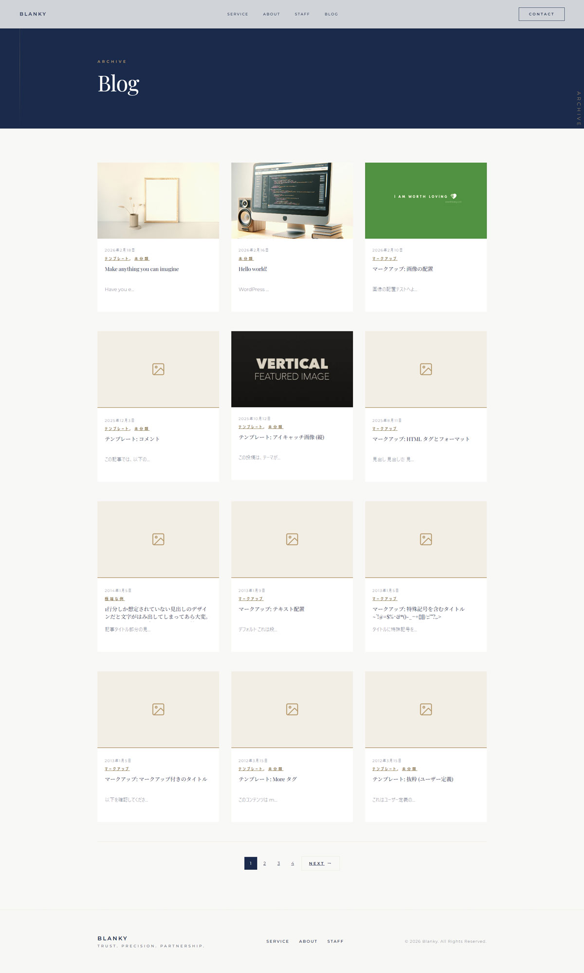 Blog Home template preview