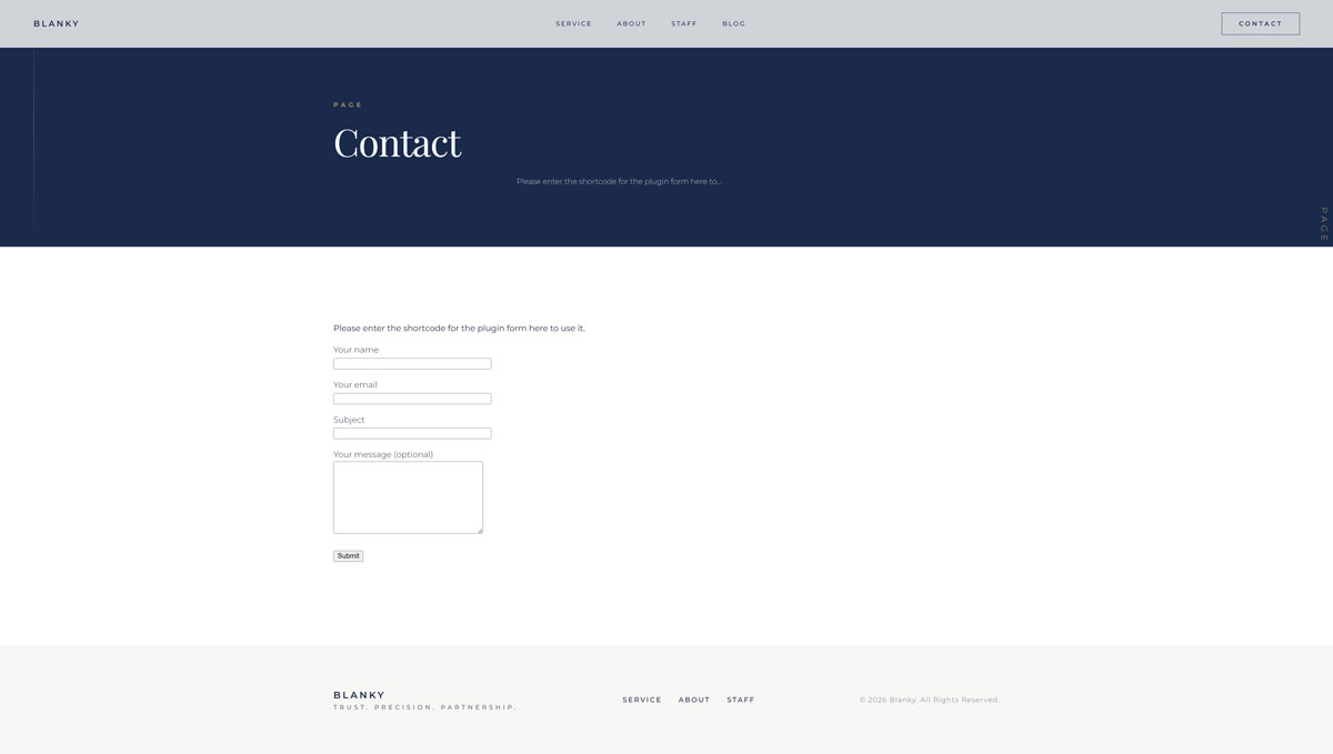 General Page template preview