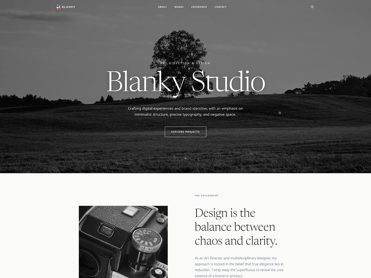 Blanky Studio top page