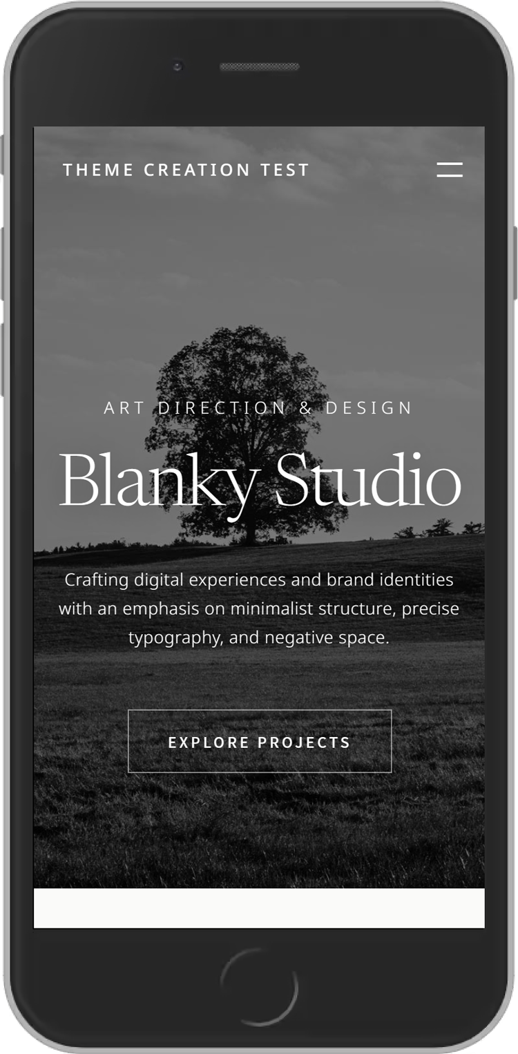 Blanky Studio on mobile