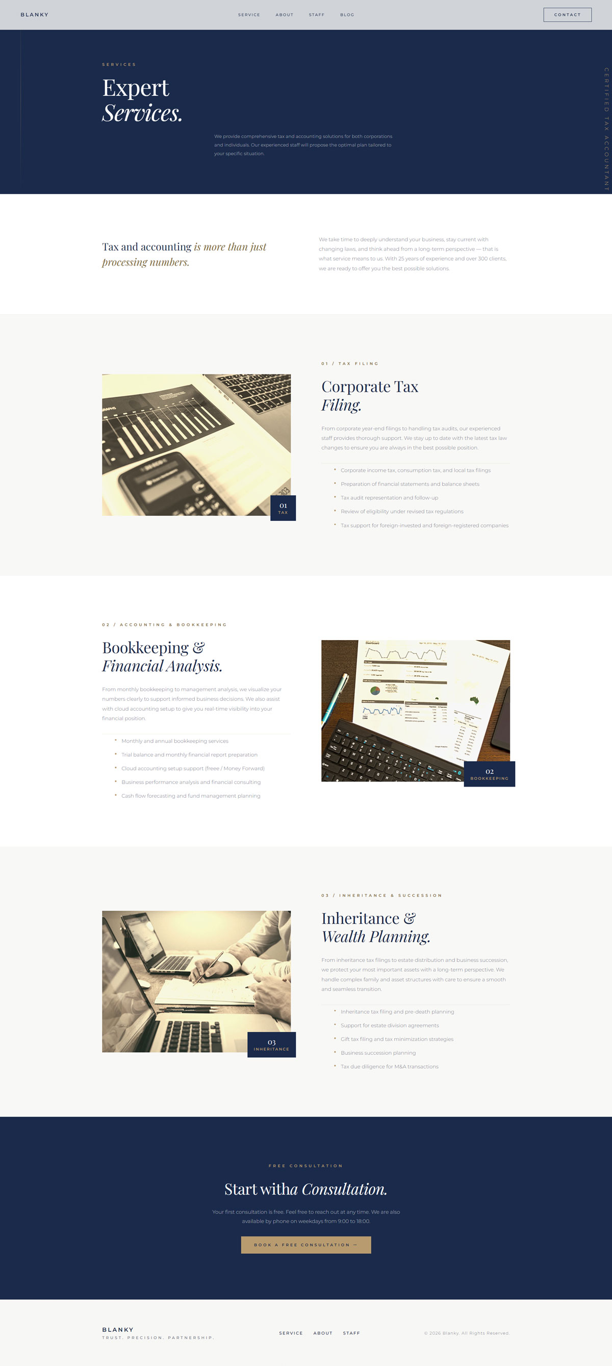Services Page template preview